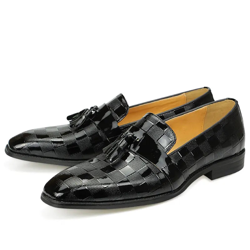 Luxury Fringe Patent Leather Loafers