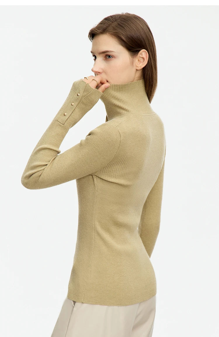 Open Sleeve Women's Turtleneck Sweaters