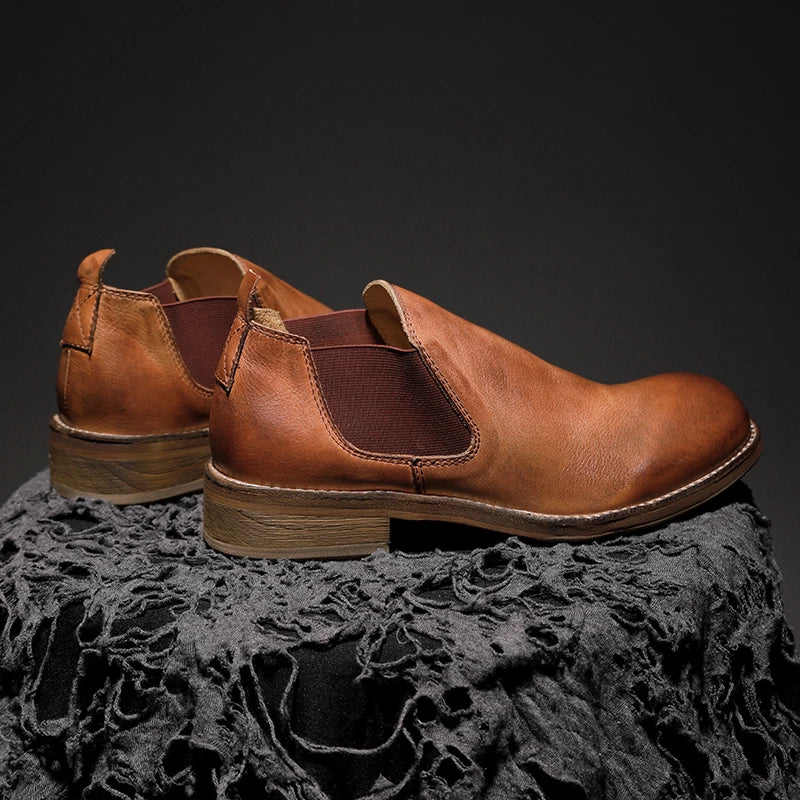 Vintage Step-In Leather Chelsea Boots