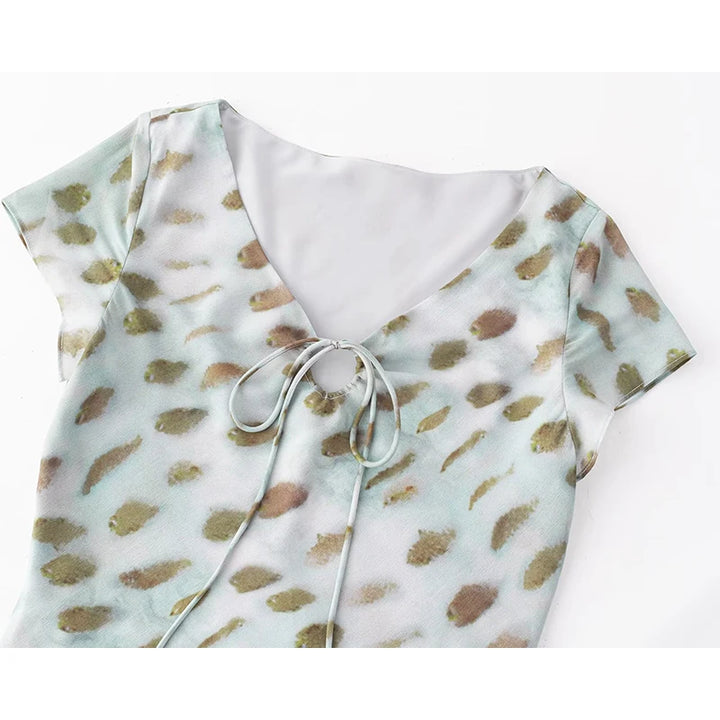 Elegant Floral Short Sleeves Casual Dress