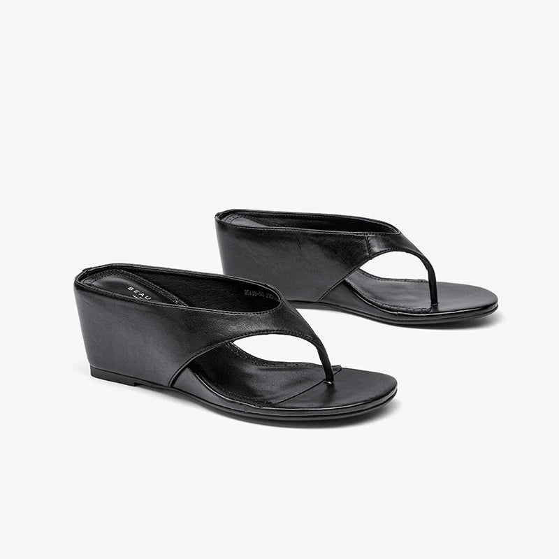 Trendy T-Strap Wedge Sandals