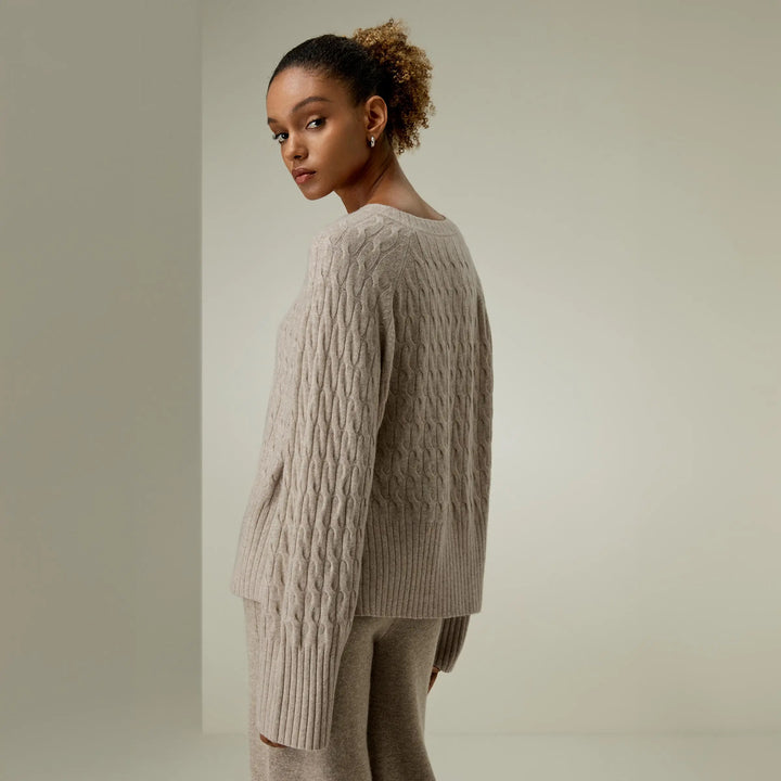 Crew-neck Oversized Cashmere Sweater