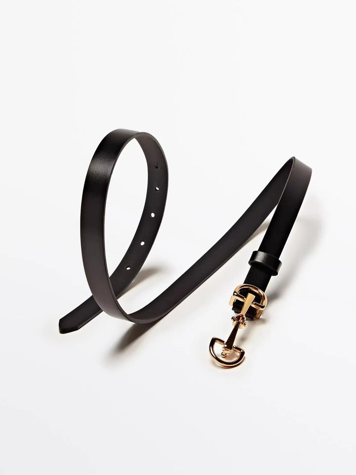 Versatile Soft Leather Thin Belt