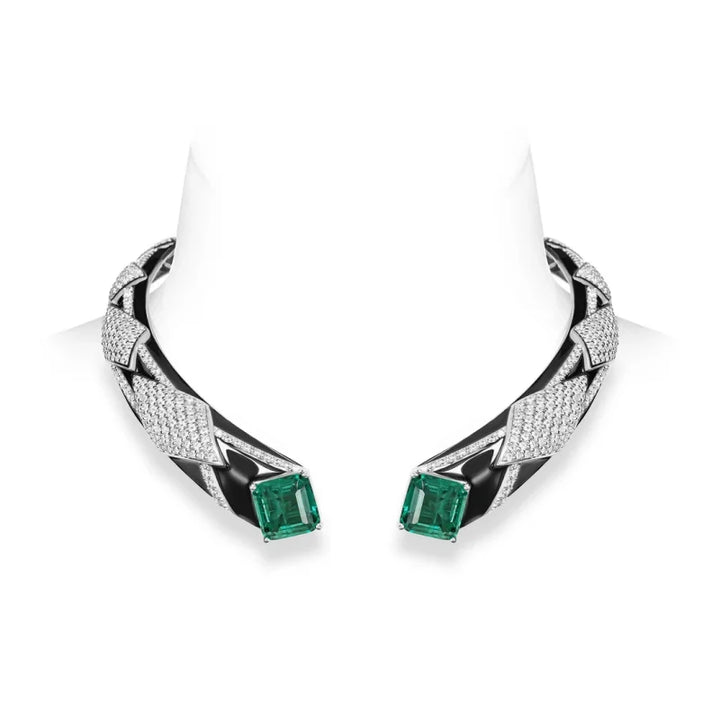 Luxury Synthetic Zircon Choker Necklace