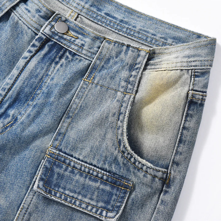 Timeless Straight Fit Hole Printed Jeans Pants