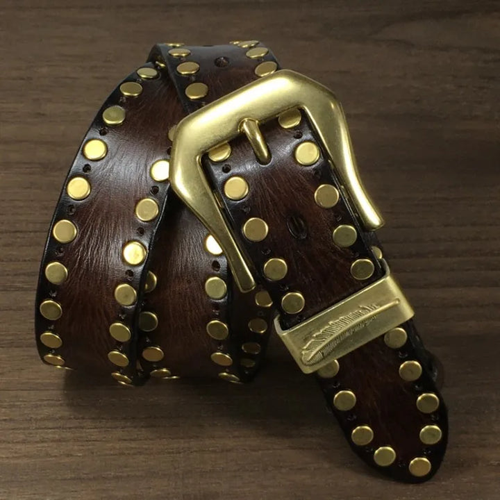 Fashionable Punk Rivet Leather Belt