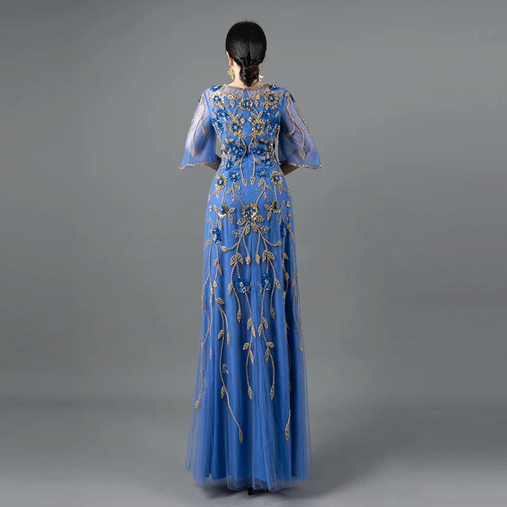 Experience The Floral Embroidered Evening Dress