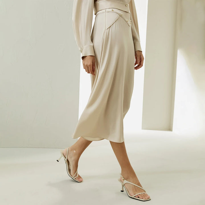 Timeless Flowy A-line Midi Skirt