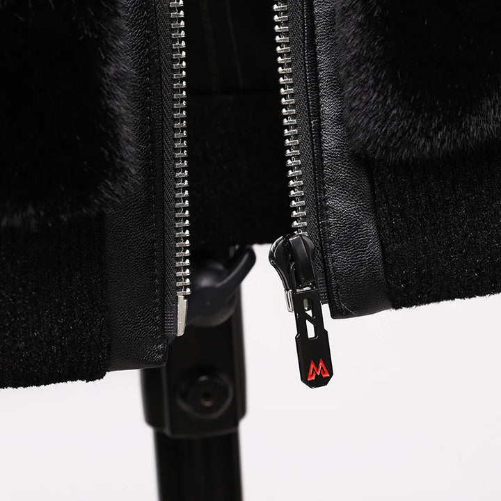 Trendy Golden Fur Short Lapel Coat