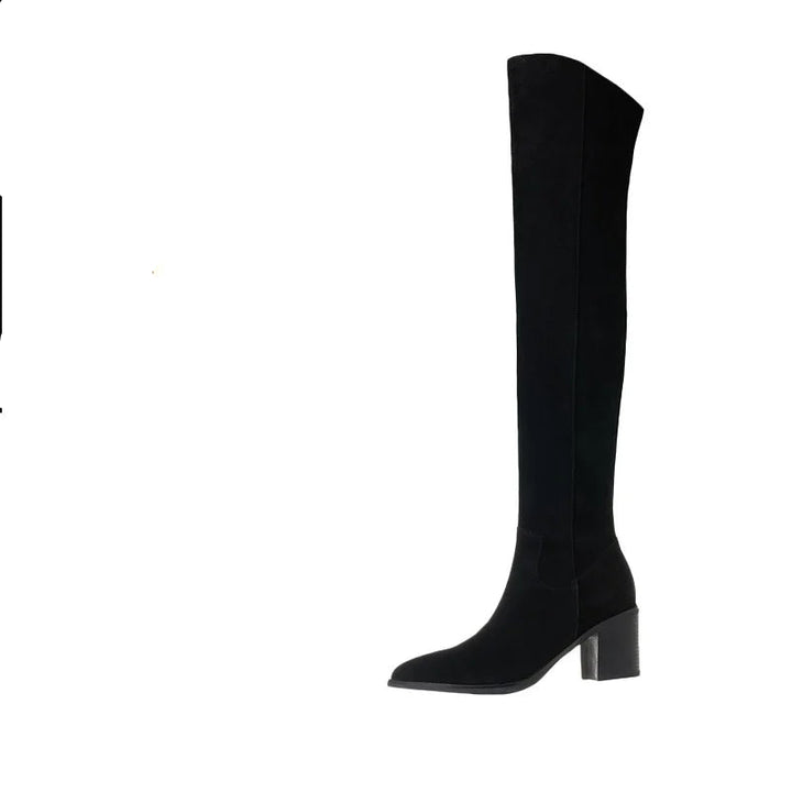 Fashionable Over Knee Suede Boots