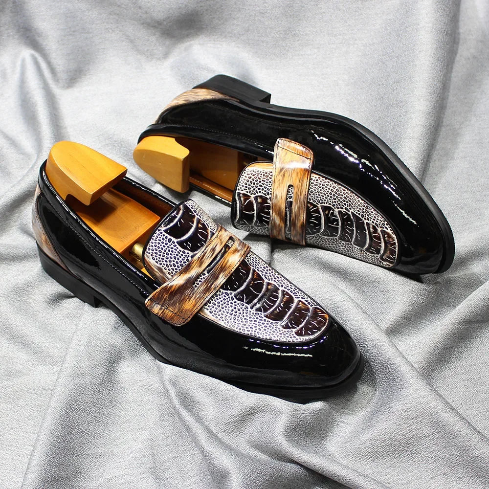 Fashionable Gold Street Style Loafers