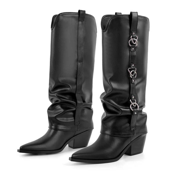 Regal Pointed Toe Knee-High Boots
