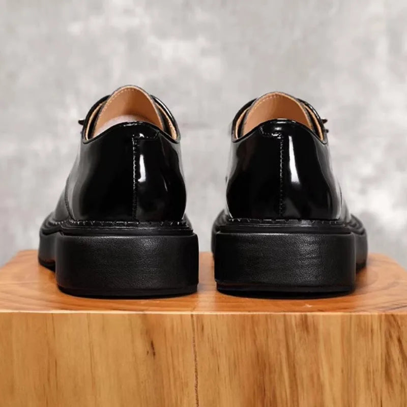 Premium Leather Oxford Thick Sole Shoes