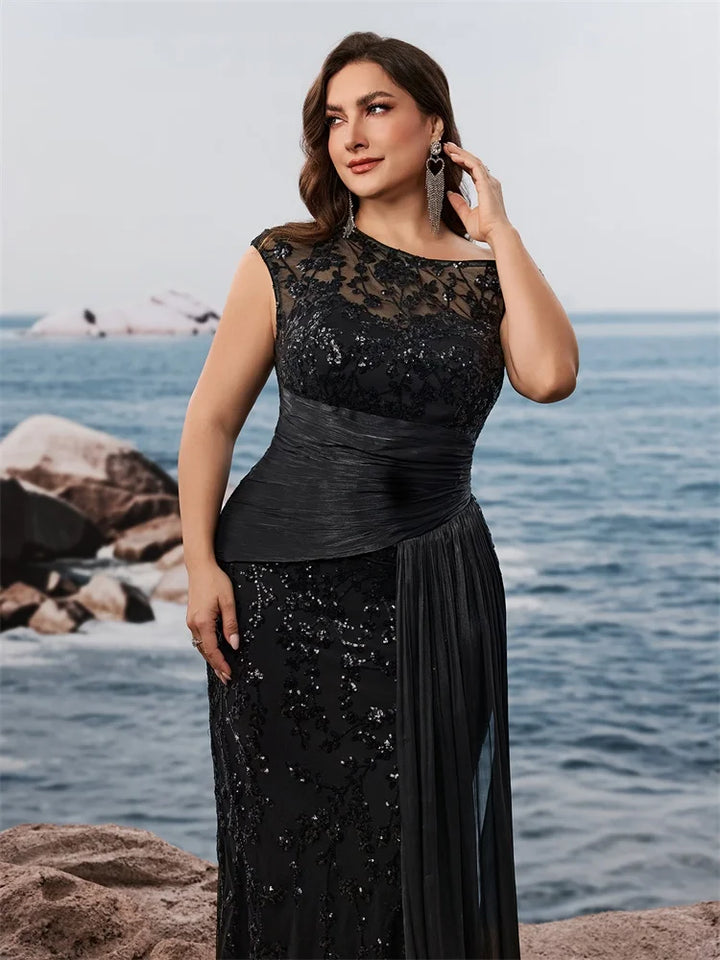 Effective Sequin Slit Cocktail Dress