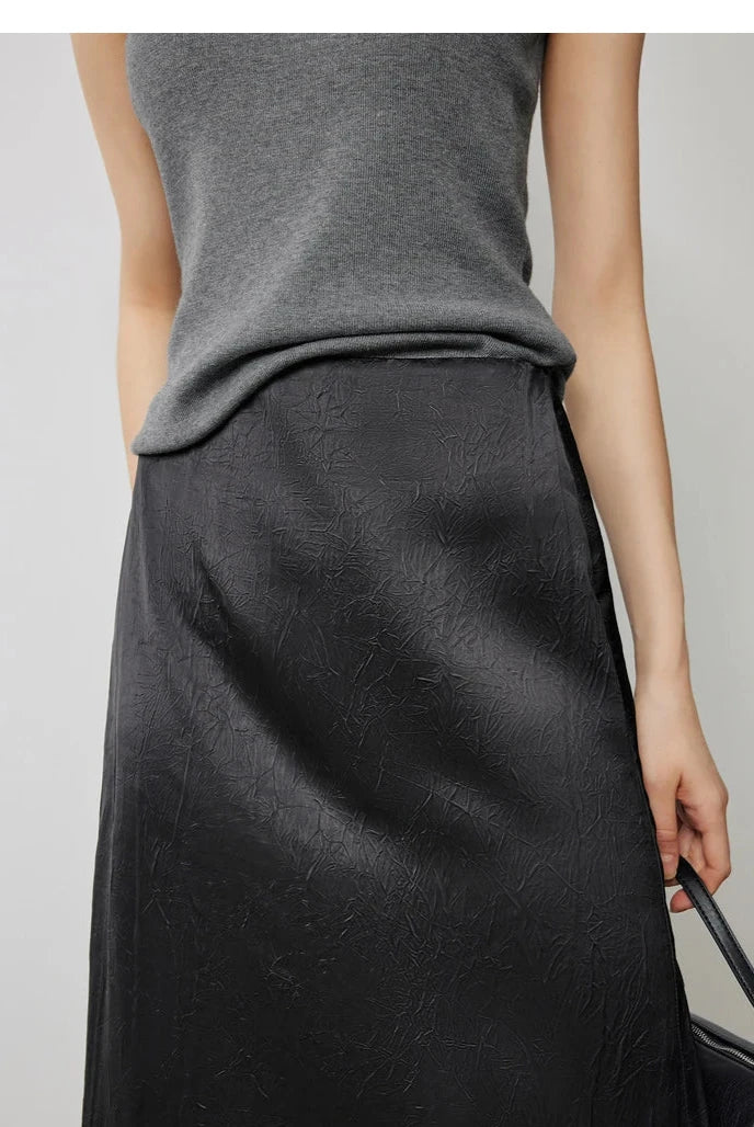 Hot Texture Ankle Length Skirt