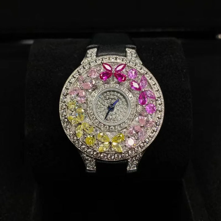 Elegant Colorful Jewel Wristwatch