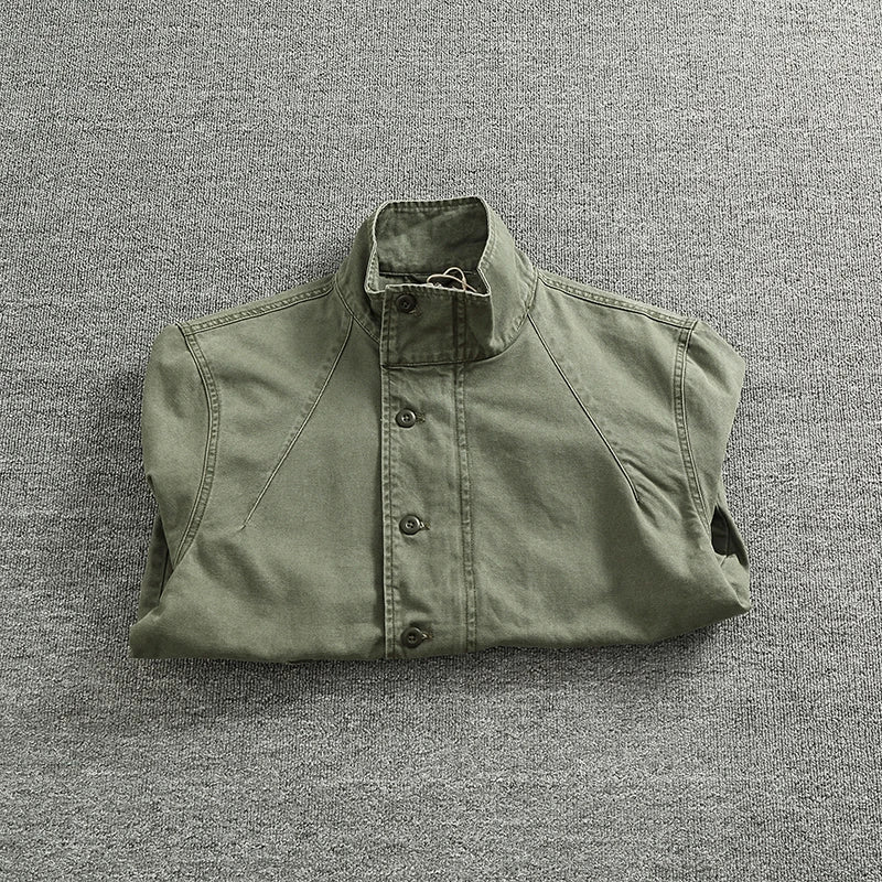 Vintage Old Washed Woven Cargo Jacket