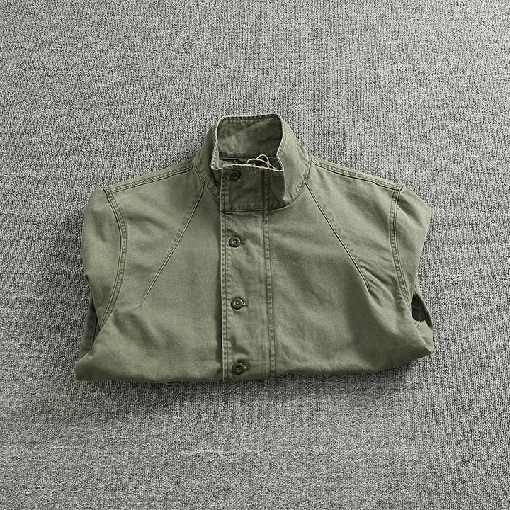 Vintage Old Washed Woven Cargo Jacket