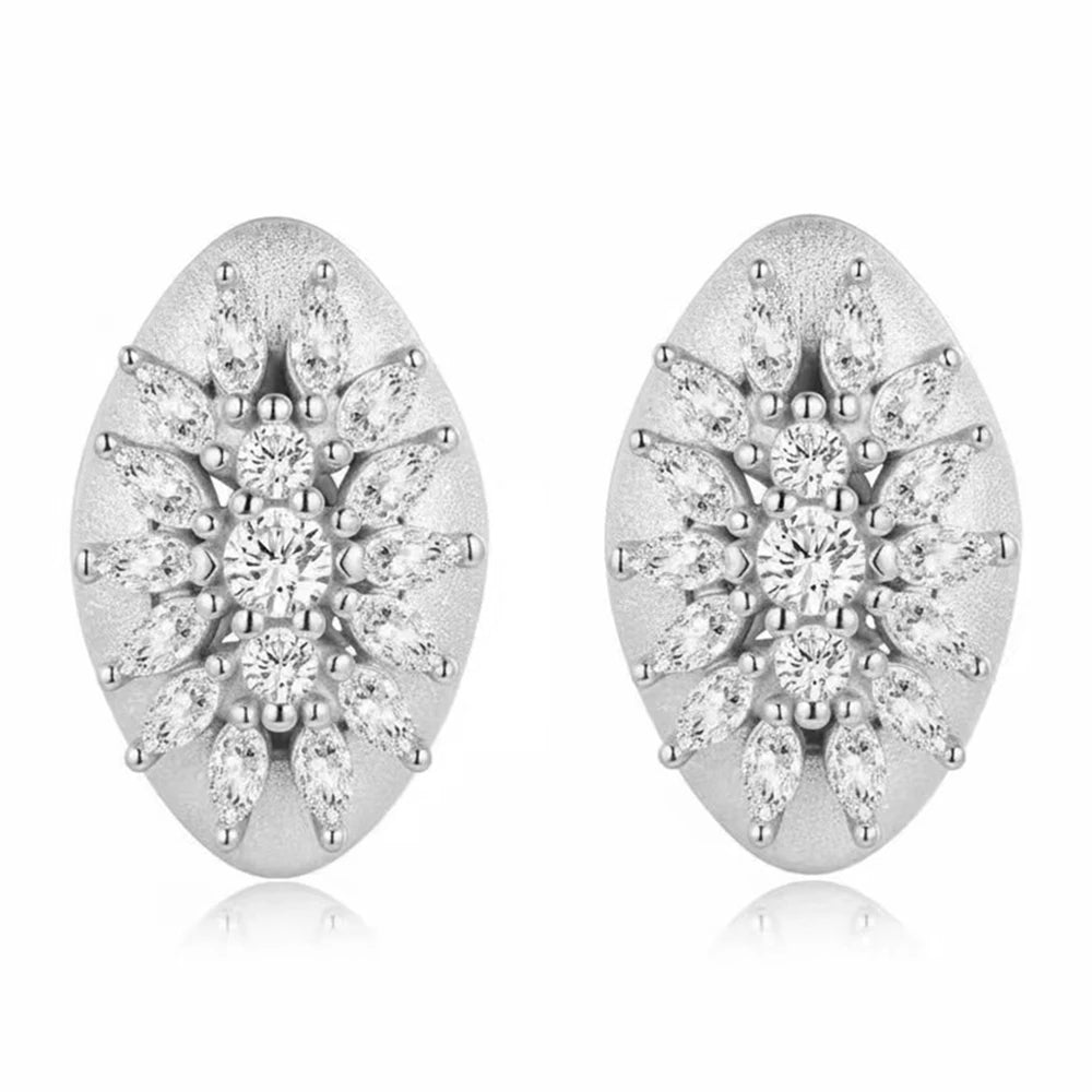 Real Moissanite Diamond Stud Earrings