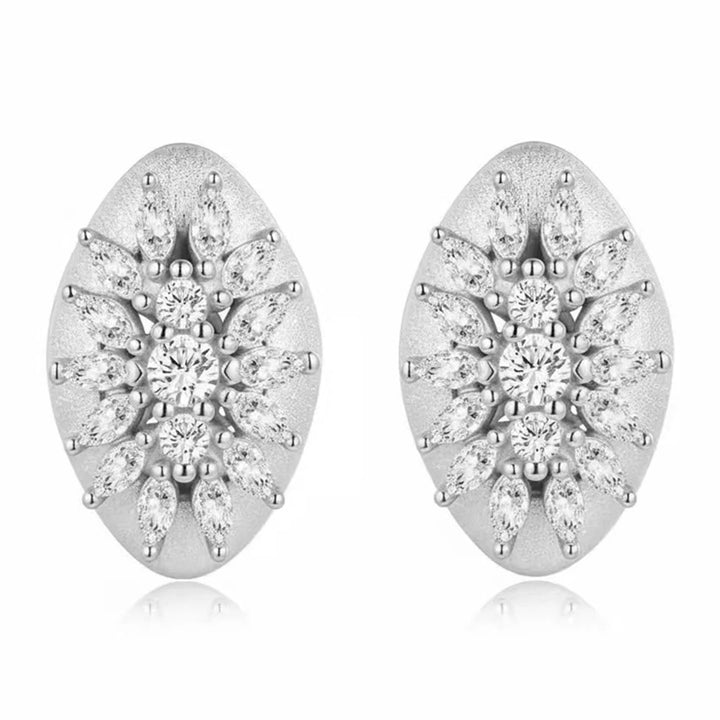 Real Moissanite Diamond Stud Earrings