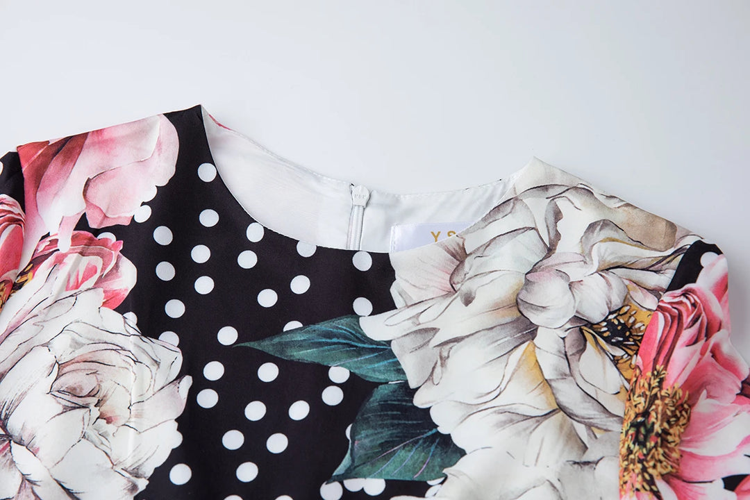 Elegant Polka Dots Pencil Dress