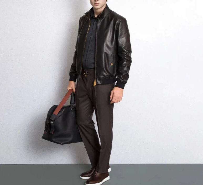 Classic British Fashion Calfskin Jacket