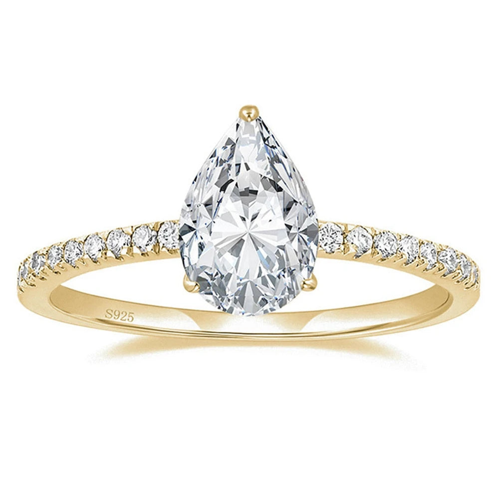 Fine Pear Cut Sapphire Ring