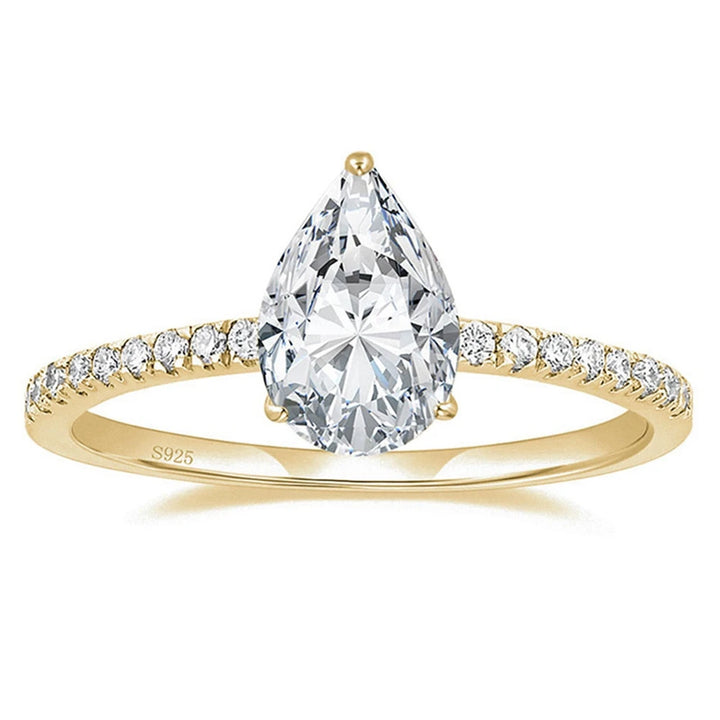 Fine Pear Cut Sapphire Ring