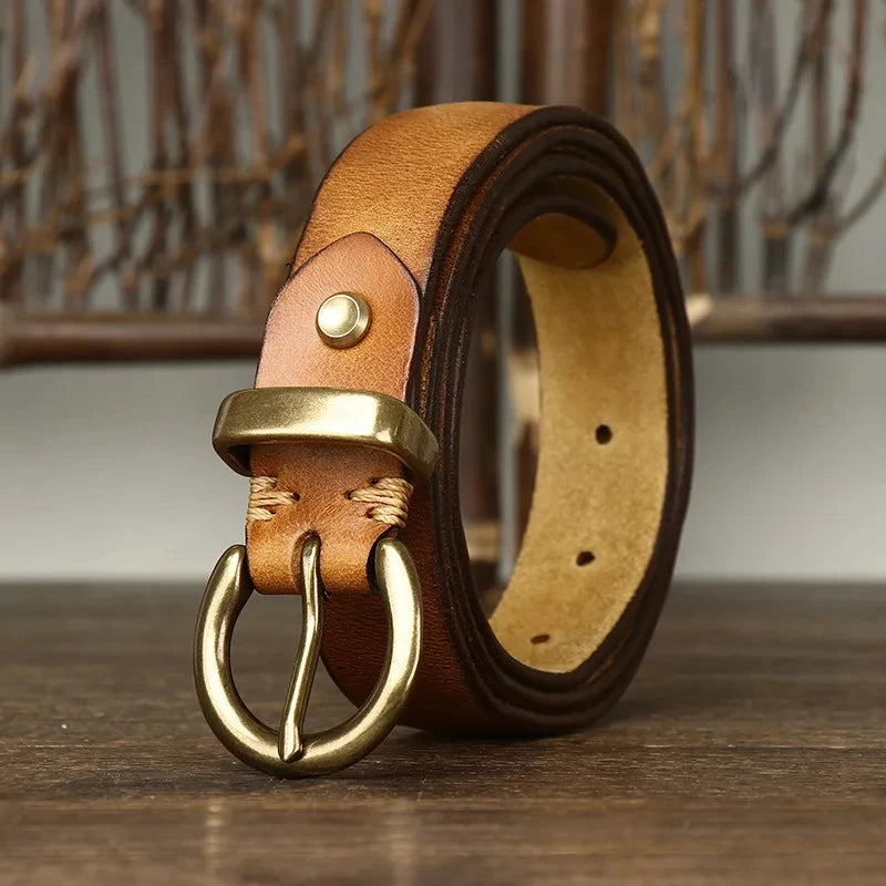 Pin Hook Real Cow Leather Belt
