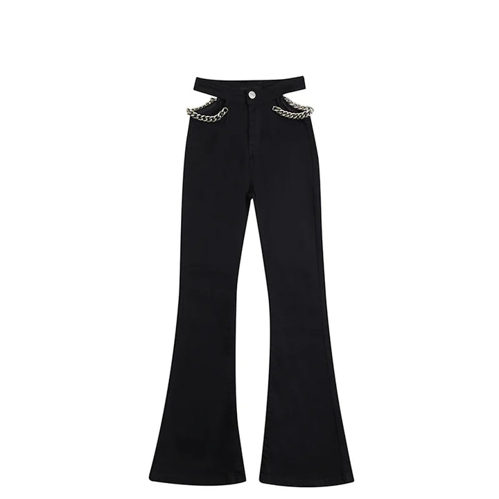 Pantalon slim à gaine ajourée
