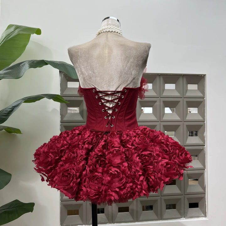 Alluring Floral Ruffle Mini Dress