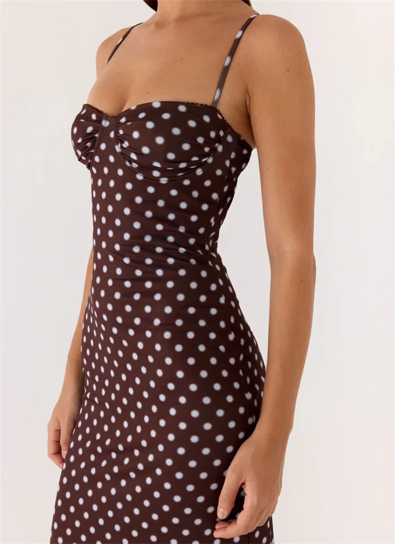Fashionable Spaghetti Strap Maxi Dress