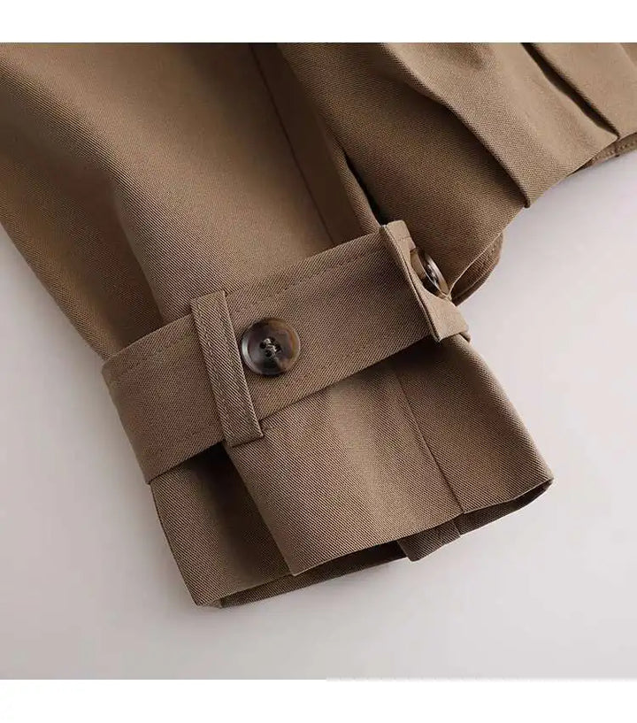 Stylish Cropped Short Trench Coat