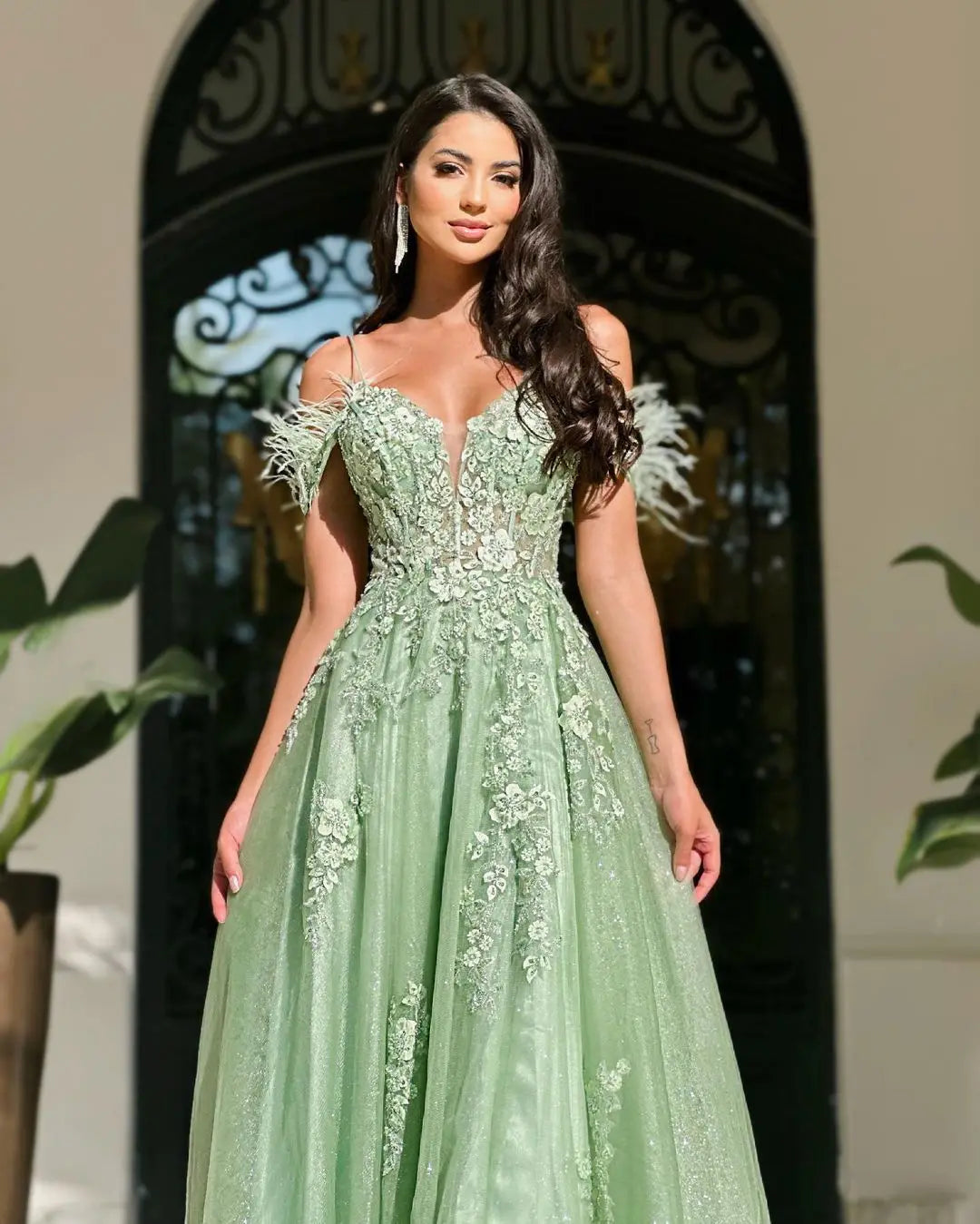 Glamorous Strapless Prom Gown