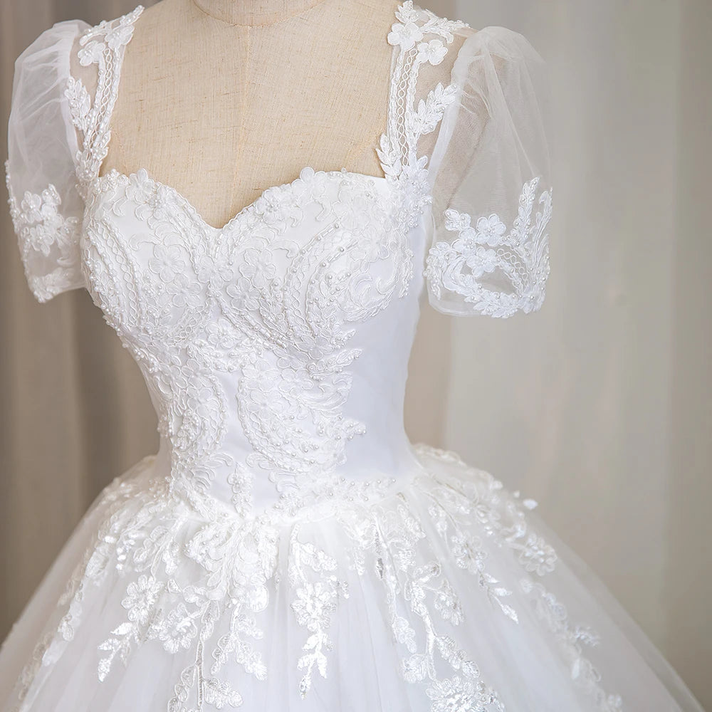 Romantic Luxury Lace Beaded Bridal Dress