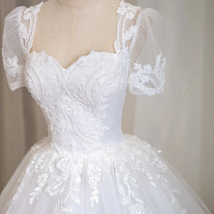 Romantic Luxury Lace Beaded Bridal Dress