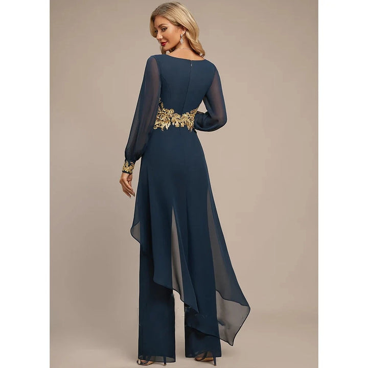 Deep V-neck Stylish Jumpsuit Dress