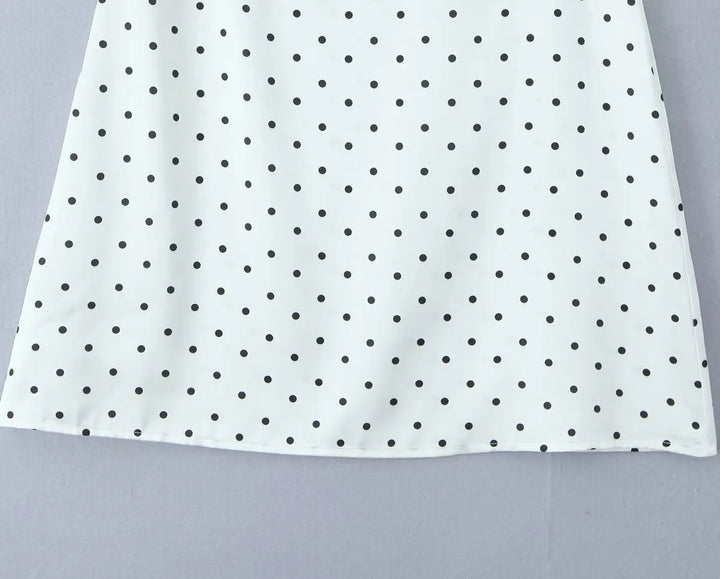 Embellished Polka Dots Knee Length Skirt