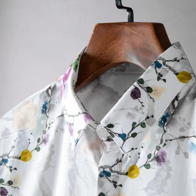 Stylish Floral Printed Men's Cotton Shirt