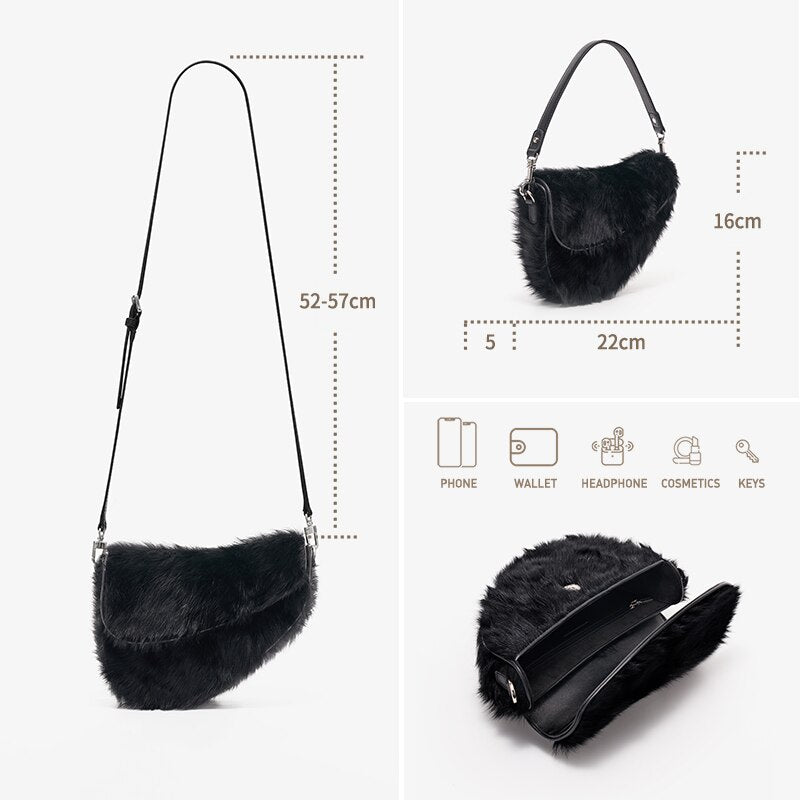 Shearling Women's Shoulder Purse | All For Me Today