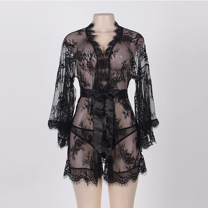 Sheer Mesh Women's Kimono Robe | All For Me Today