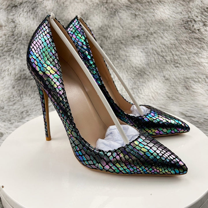 Shiny Effect Women's High Heel Stiletto Pumps | All For Me Today