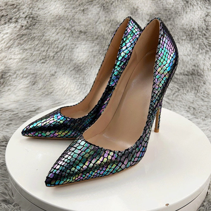 Shiny Effect Women's High Heel Stiletto Pumps | All For Me Today