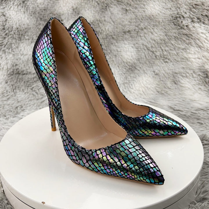 Shiny Effect Women's High Heel Stiletto Pumps | All For Me Today