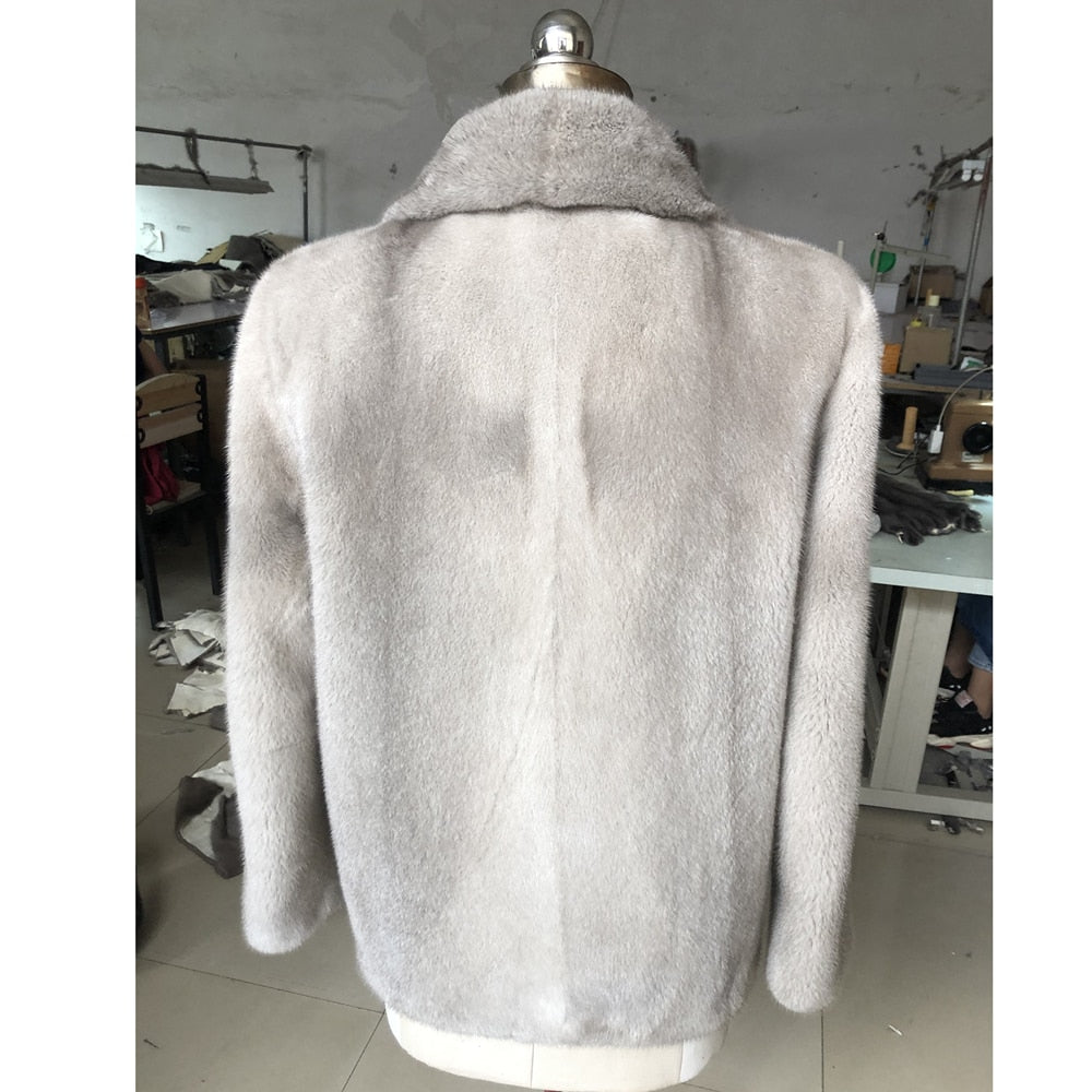 Short Style Women's Natural Mink Fur Coat | All For Me Today