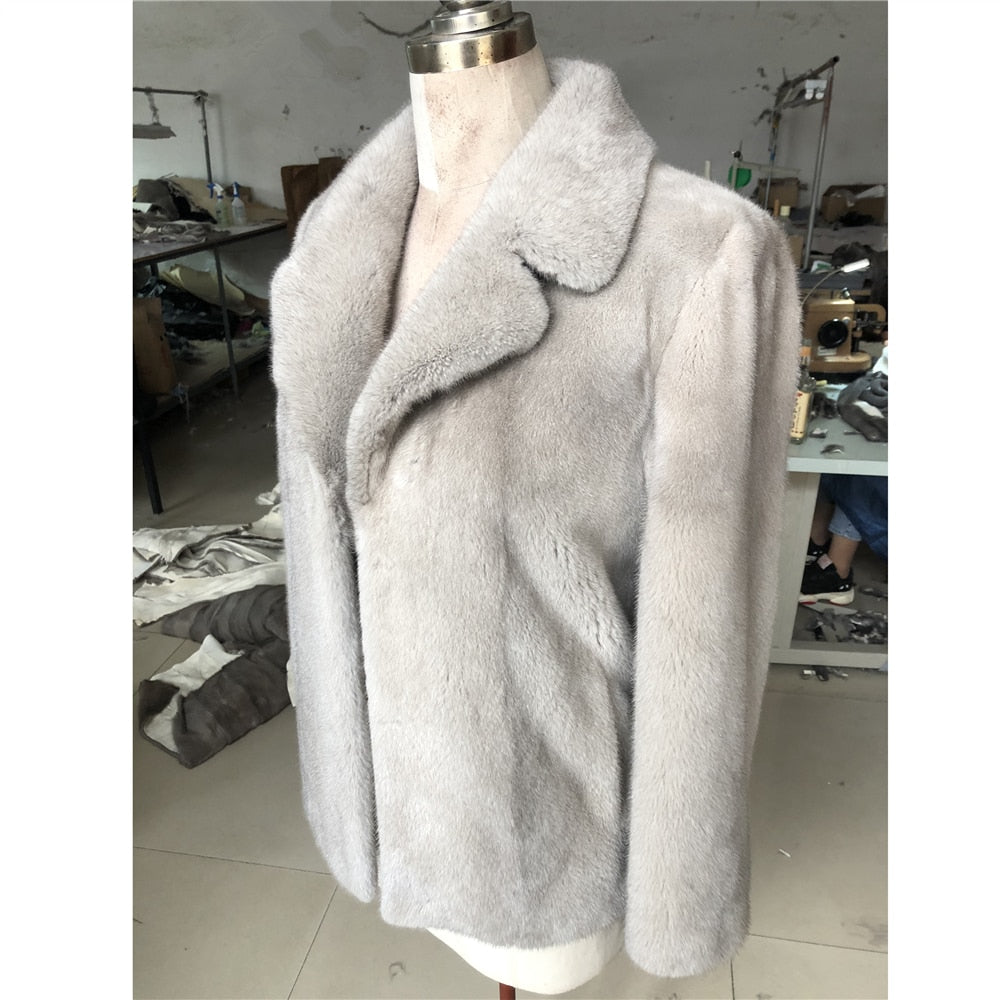 Short Style Women's Natural Mink Fur Coat | All For Me Today