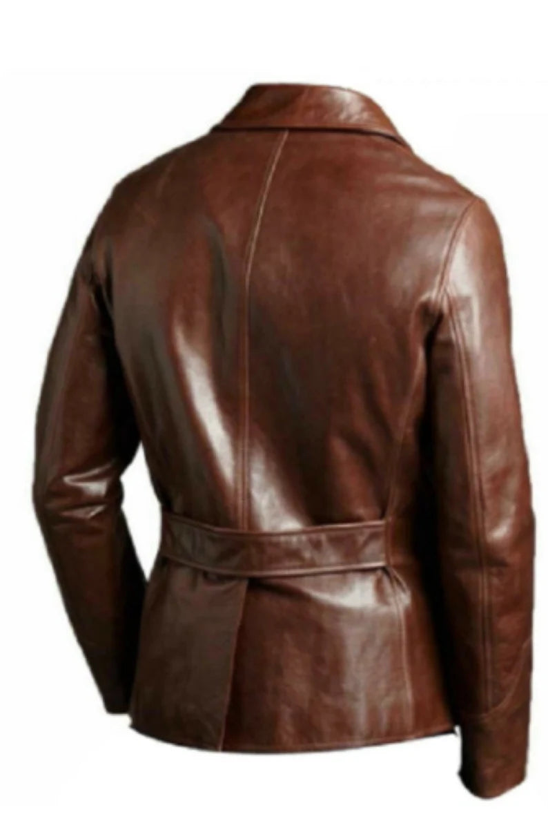 Slim Fit Real Leather Men's Biker Coat | All For Me Today