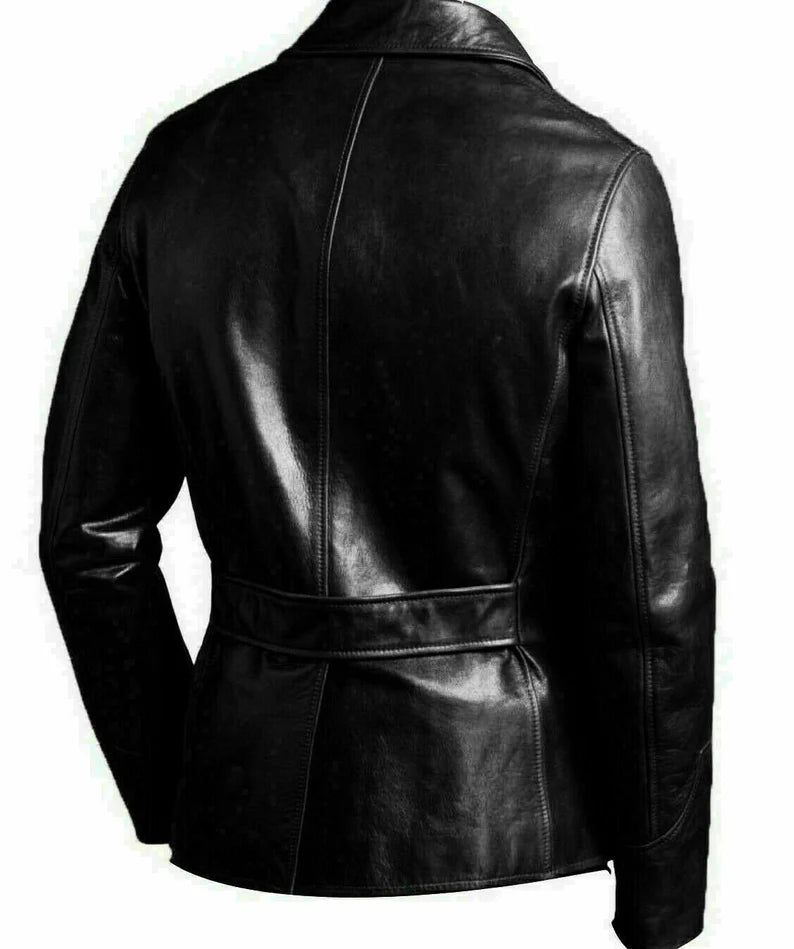 Slim Fit Real Leather Men's Biker Coat | All For Me Today