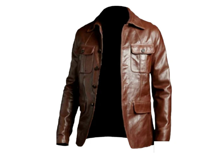 Slim Fit Real Leather Men's Biker Coat | All For Me Today