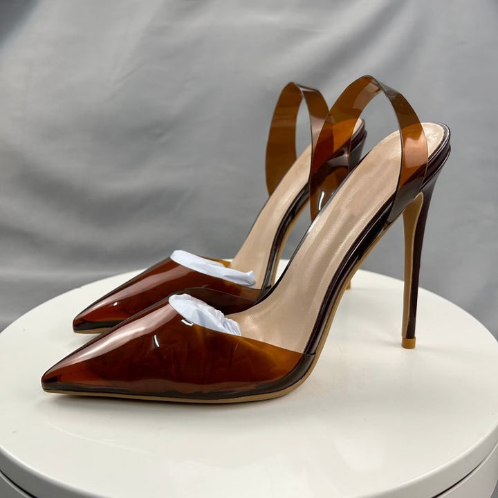 Soft Transparent Women's Slingback High Heel Pumps | All For Me Today